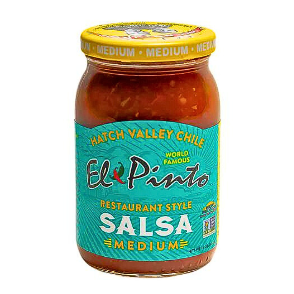 SALSA, MEDIUM RESTAURANT STYLE SALSA, EL PINTO, 1 JAR, 16 OZ
