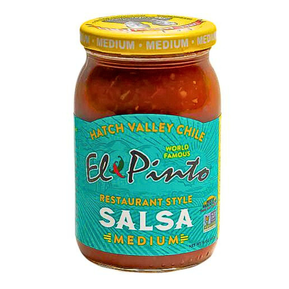 SALSA, MEDIUM RESTAURANT STYLE SALSA, EL PINTO, 1 JAR, 16 OZ