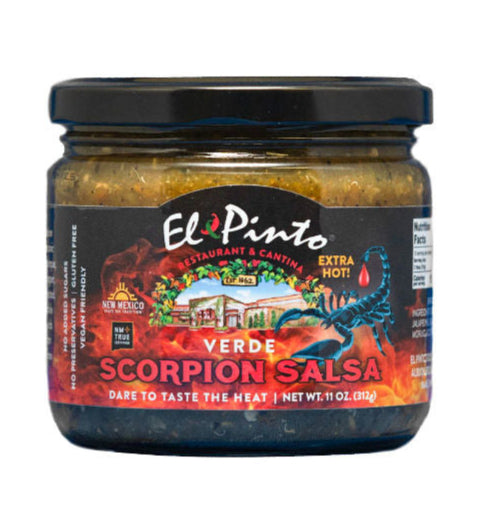 SCORPION SALSA, SCORPION SALSA VERDE, EL PINTO, 11 OZ