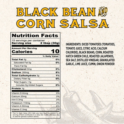 SALSA, MEDIUM BLACK BEAN AND CORN SALSA, EL PINTO